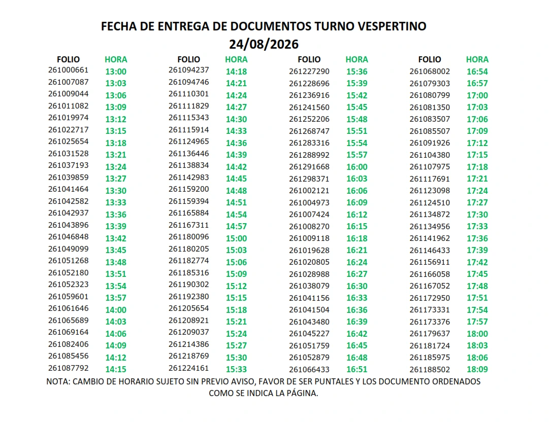 Turno Vespertino 1